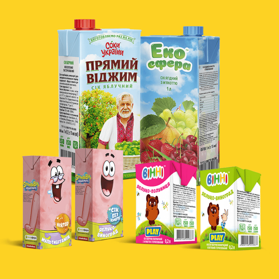 Soki Ecosphere: marki Soky Ukrainy, Ecosphere, Play i Vinni
